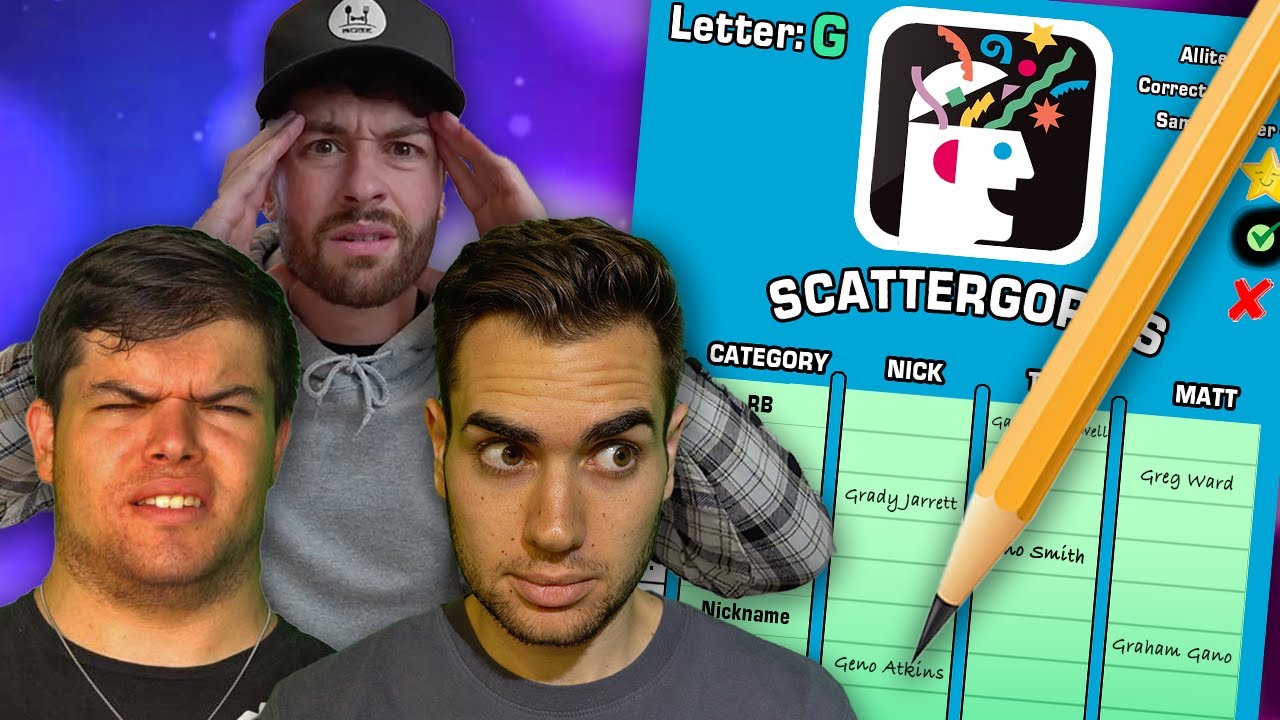 The boys LOSE THEIR MINDS playing NFL Scattergories