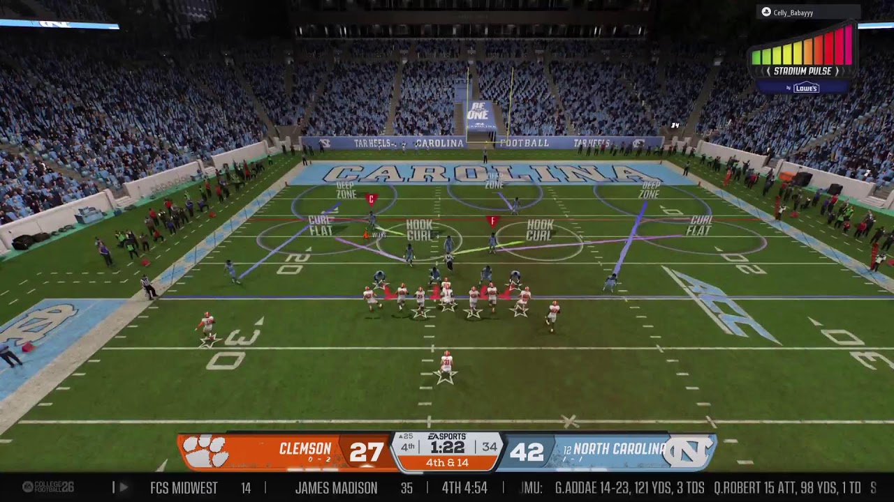 Pioneer Y8 W3 UNC vs Clemson