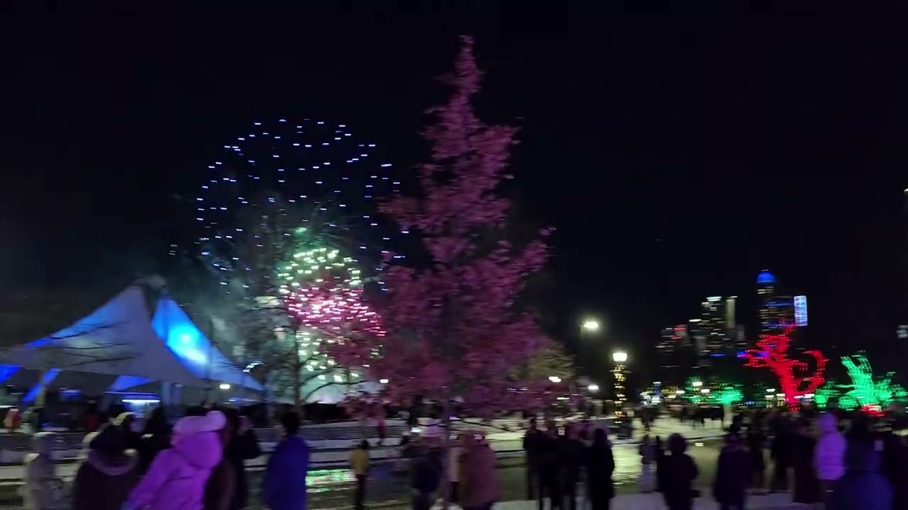 Midnight New Years Eve Fireworks at Niagara Falls 2025 | Dual Launch from USA & Canada (CA View)