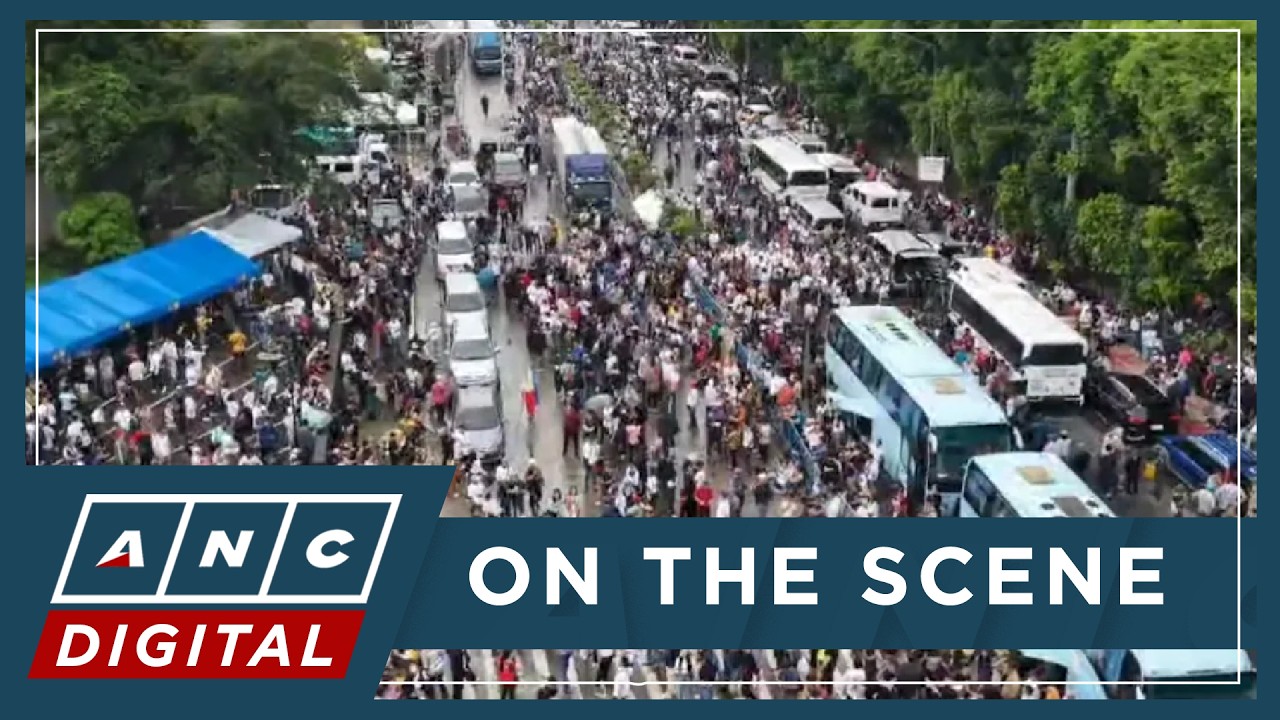 LOOK: Protesters block stretch of EDSA near People Power Monument | ANC