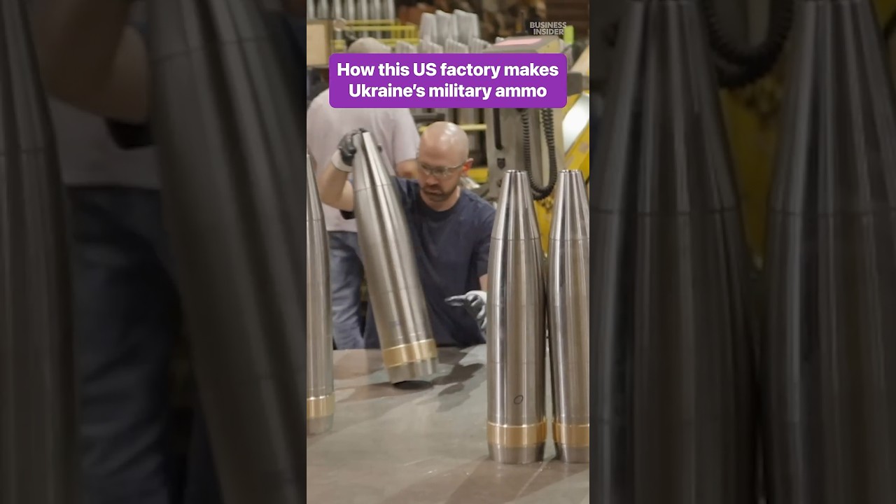 This is how the Scranton #Army ammunition plant builds steel shells. #ukraine #war