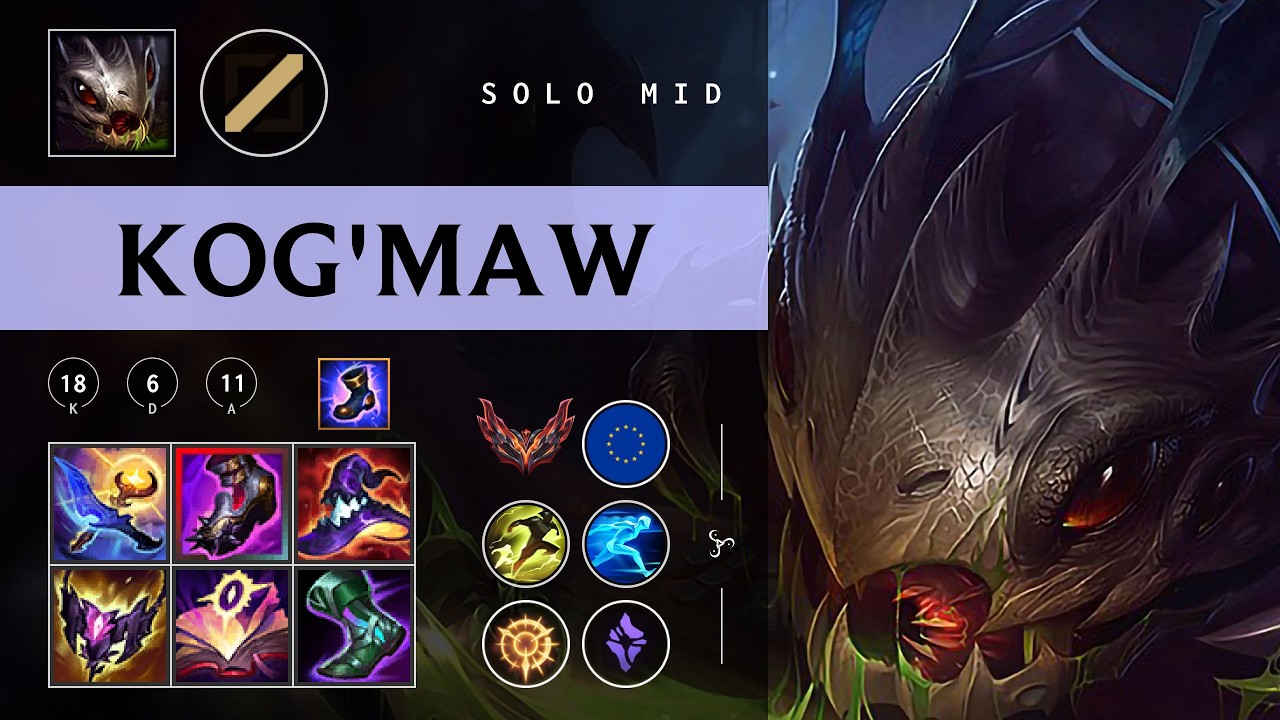 Kog'Maw Mid vs Mel - EUW Grandmaster Patch 26.05