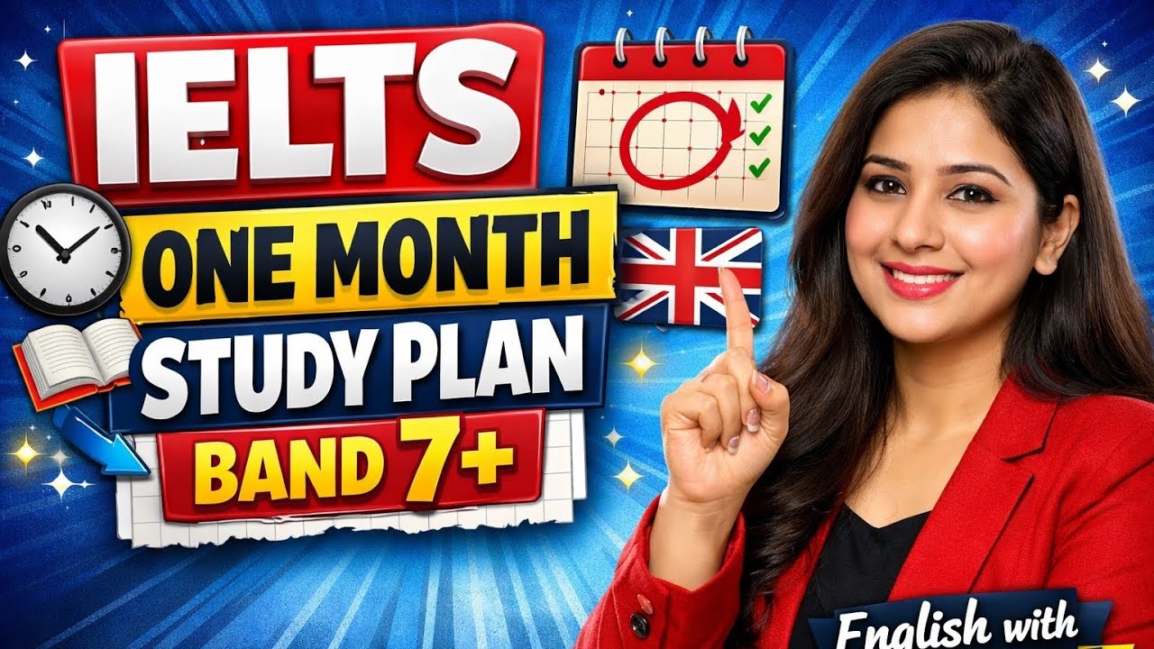 IELTS 2026 One Month Study Plan English with Urdu for Urdu Speaking Students  by English with Afshan