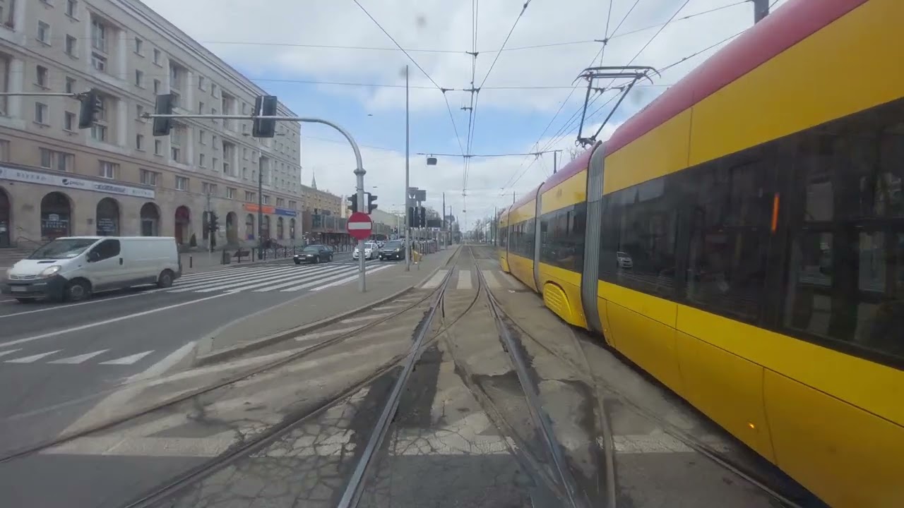 Tramwaj 13, Metro Młociny - Kielecka, Warszawa 06.03.2022 4K