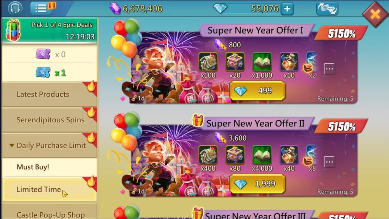 Lords mobile - 550$ buying packs and chest opening!
