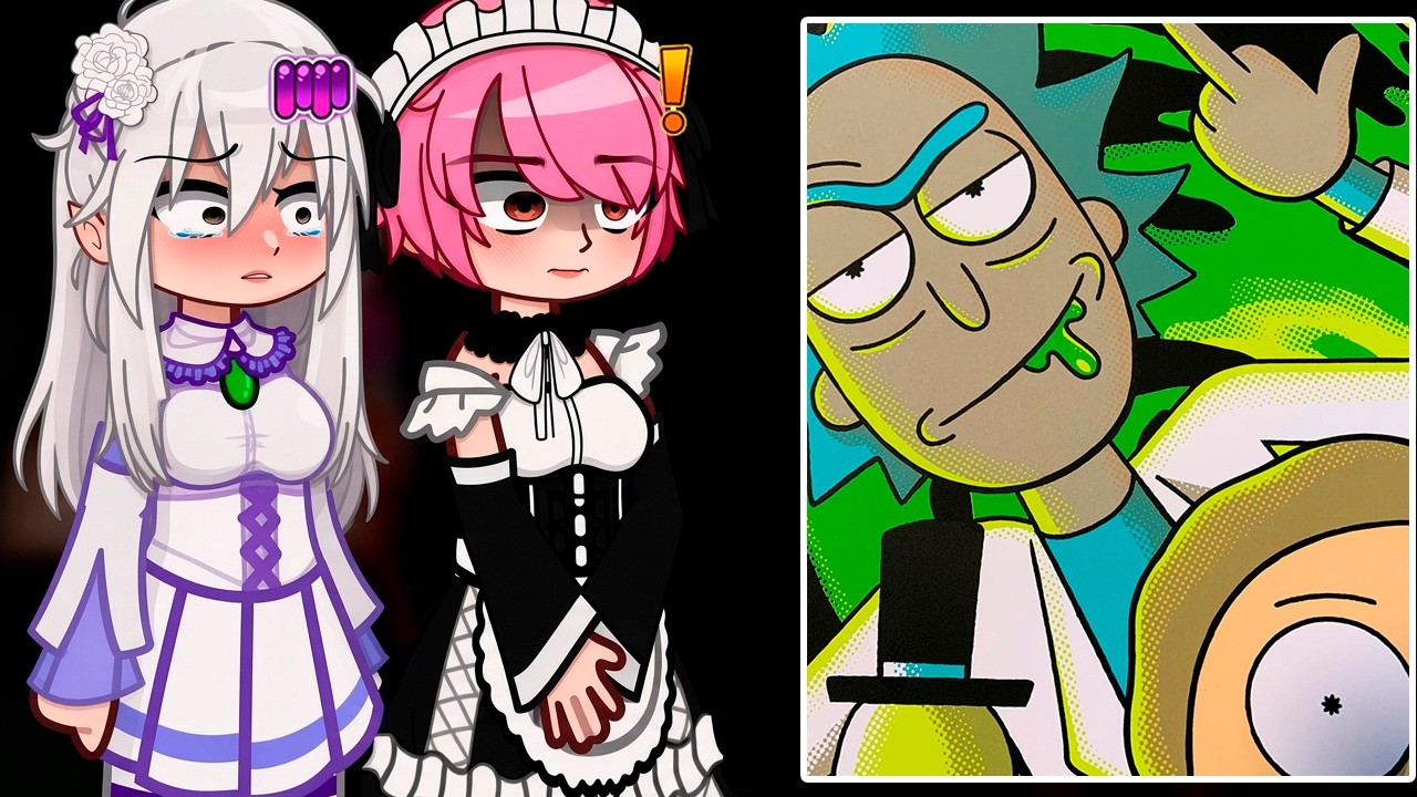 Re:Zero React to Subaru as Rick Sanchez | Rick and Morty | Gacha React