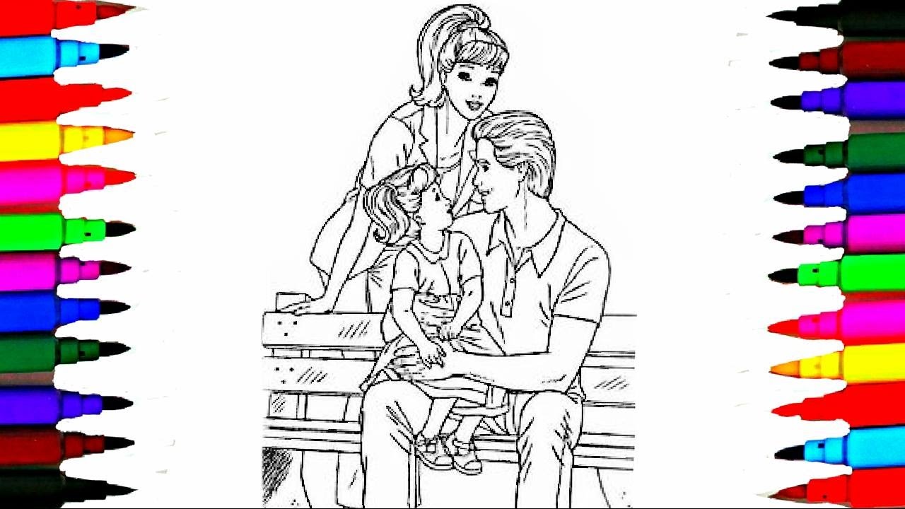 BARBIE Ken Chelsea Drawing Pages To Learn Coloring Books for Kids l How to Draw with Colored Markers