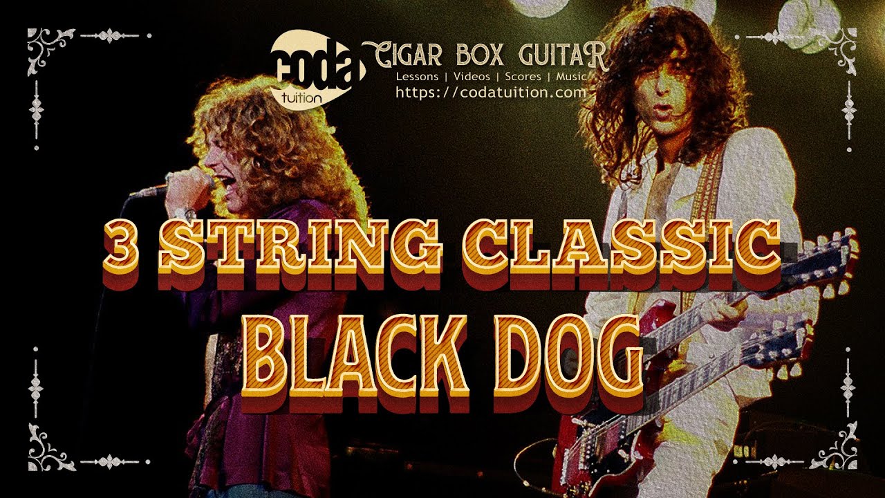 Black Dog on 3 String Cigar Box Guitar