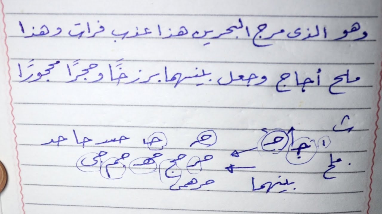 خط الرقعة الدرس الرابع حرف الجيم والحاء والخاء