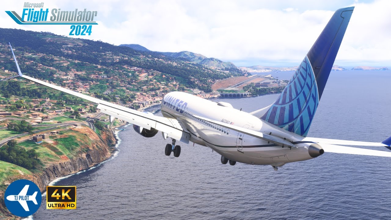 [MSFS 2024] iFly 737 Max 8 United Airlines | Newark to Funchal | Full flight | 4K Ultra HD