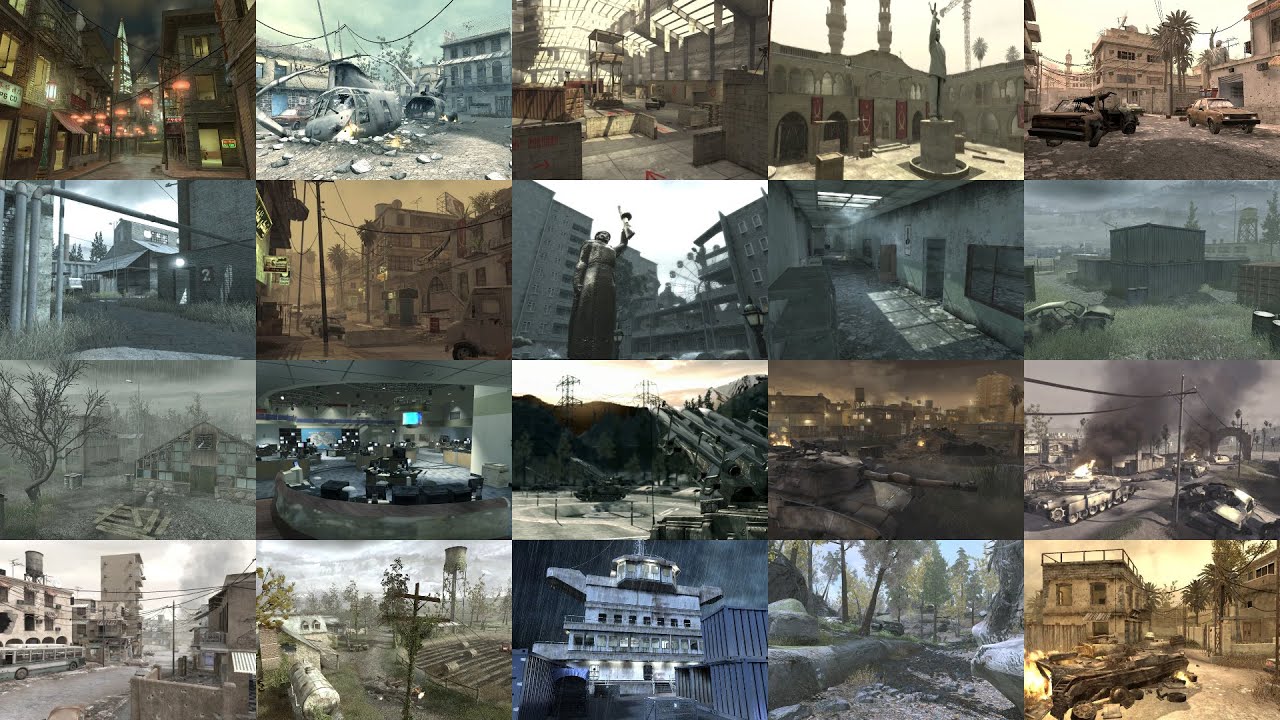 Call Of Duty 4 Remastered - All Maps + DLC Maps - Flythrough 4K60
