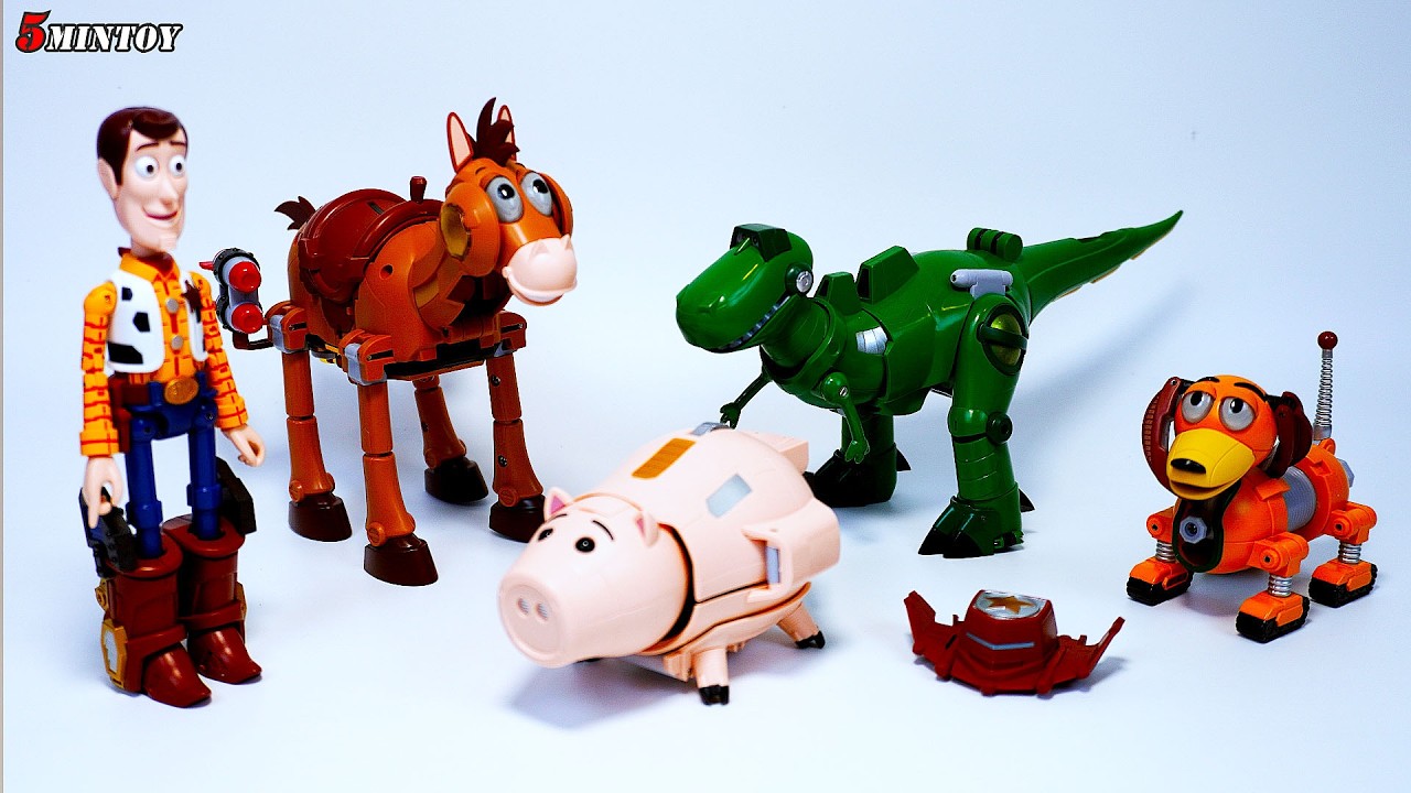 Combined! Toy Story Giant robot Alloy Sheriff Woody Slinky Dog Rex Hamm Bullseye (2/3)
