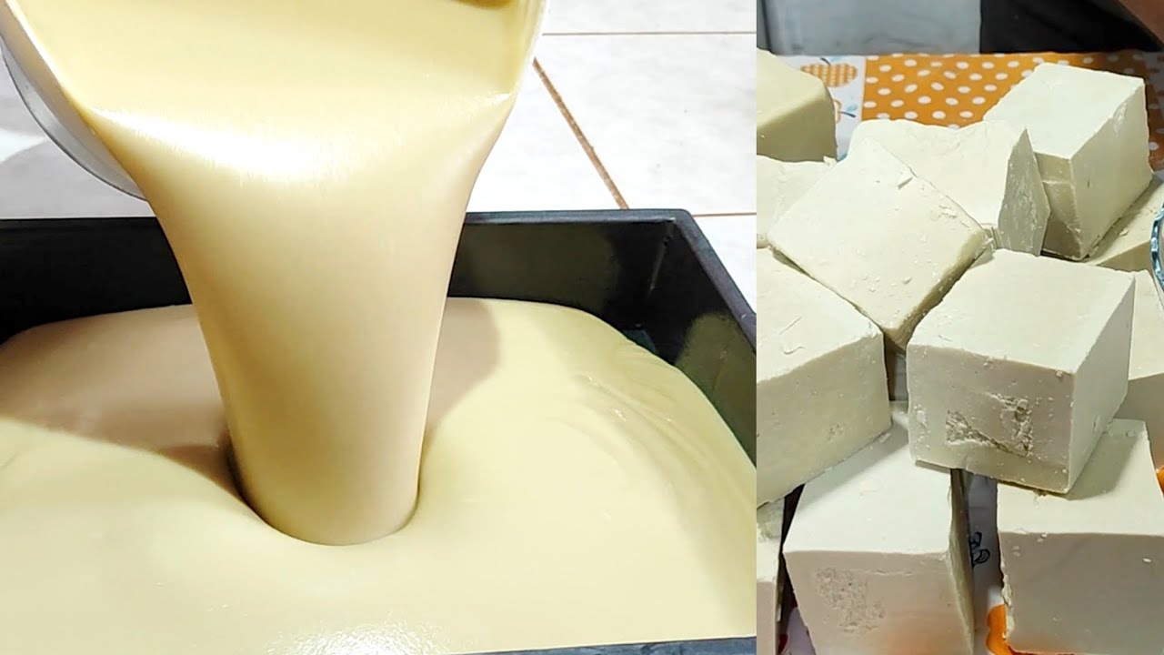 Com 9 litros de óleo usado de cozinha, fiz sabão com sal e desinfetante, o sabão virou pedra.