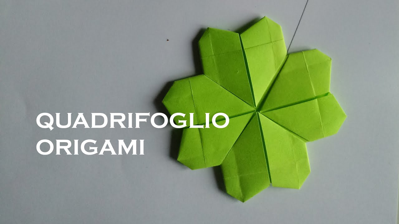 Crea il tuo portafortuna (quadrifoglio con gli origami)