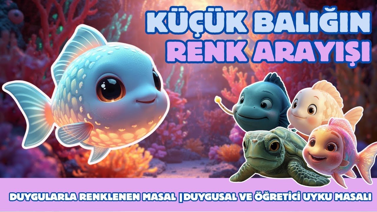 Küçük Balığın Renk Arayışı 🐠 | Duygularla Renklenen Masal | Çocuklar İçin Uyku Masalı
