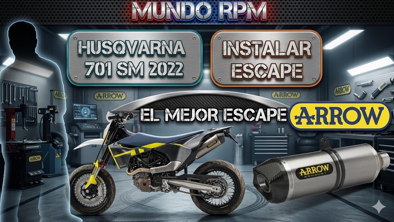 Montar escape Arrow a la husqvarna 701 y suena así de bien 690 tubo de escape homologado instalar