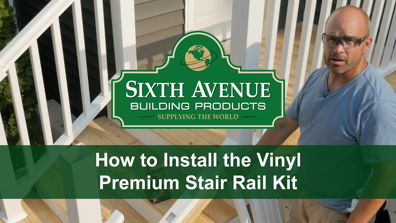 Как установить комплект перил для лестниц Vinyl Premium