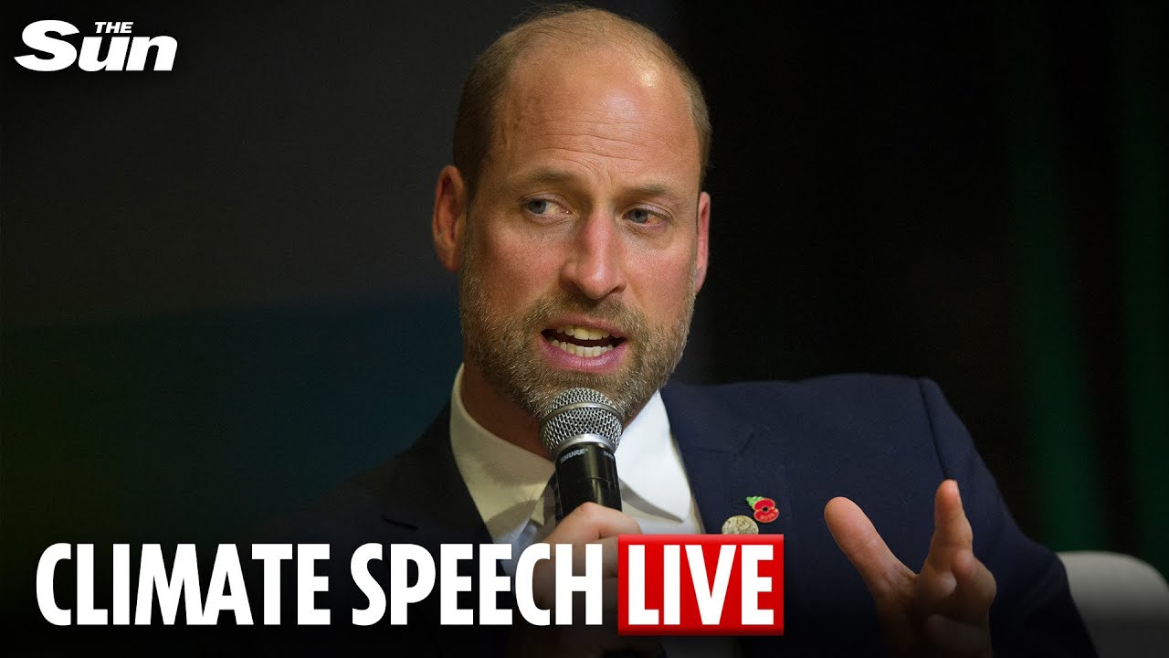 LIVE: Prince William delivers speech at COP30 climate summit in Brazil