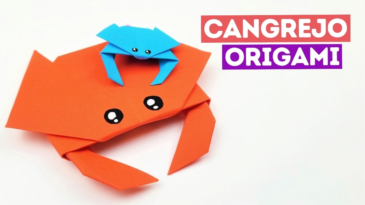 🦀 Cómo hacer un cangrejo de papel en origami ¡Fácil!