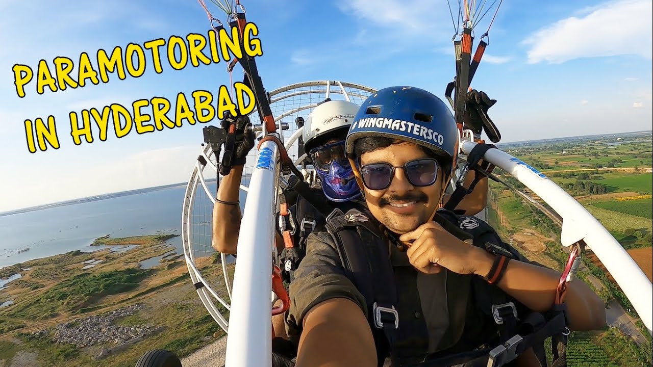 Paragliding in hyderabad | Paramotoring adventure activity | Kondapochamma Reservoir | hyderabad |