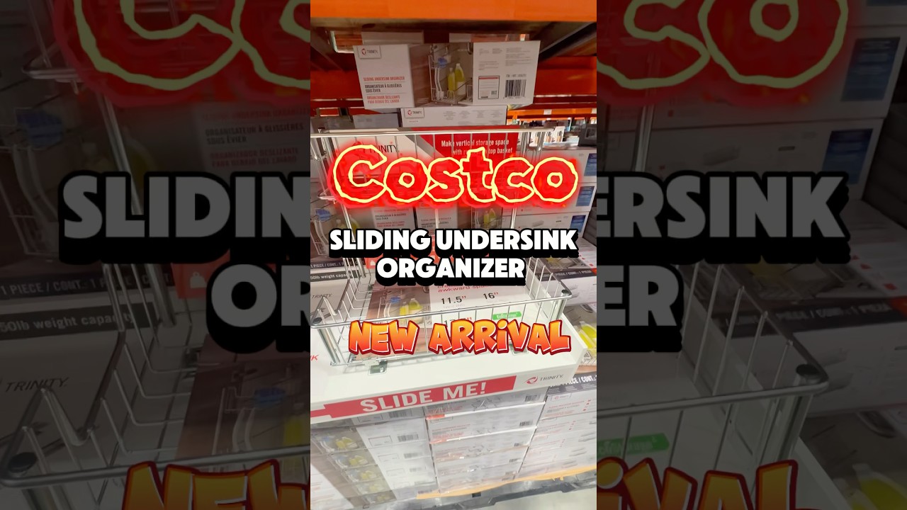 NEW Costco Find! 🛒 TRINITY Sliding Under-Sink Organizer! #costcofinds #homeorganizer