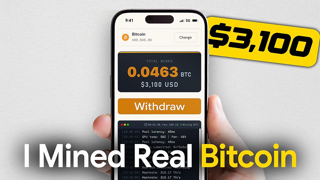 I Mined Real Bitcoin (BTC) LIVE in 2026 Without Hardware &ndash; Cloud Mining Tutorial!