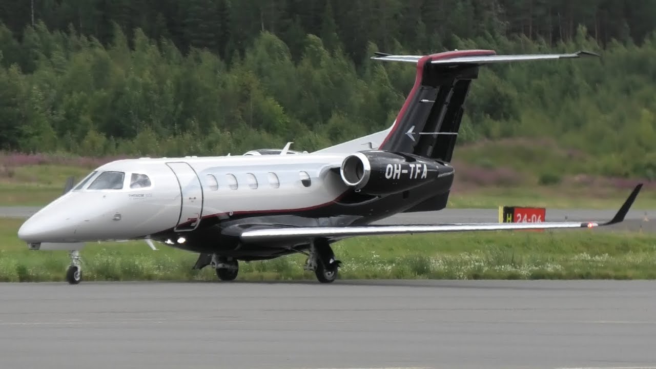 Hendell Aviation Embraer Phenom 300 OH-TFA at Tampere-Pirkkala