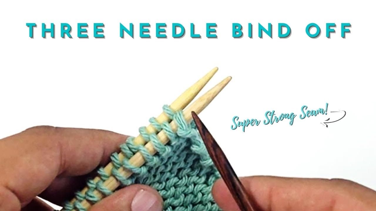 How to Knit the Three Needle Bind Off Technique | Sweater Shoulder Seam | English Style