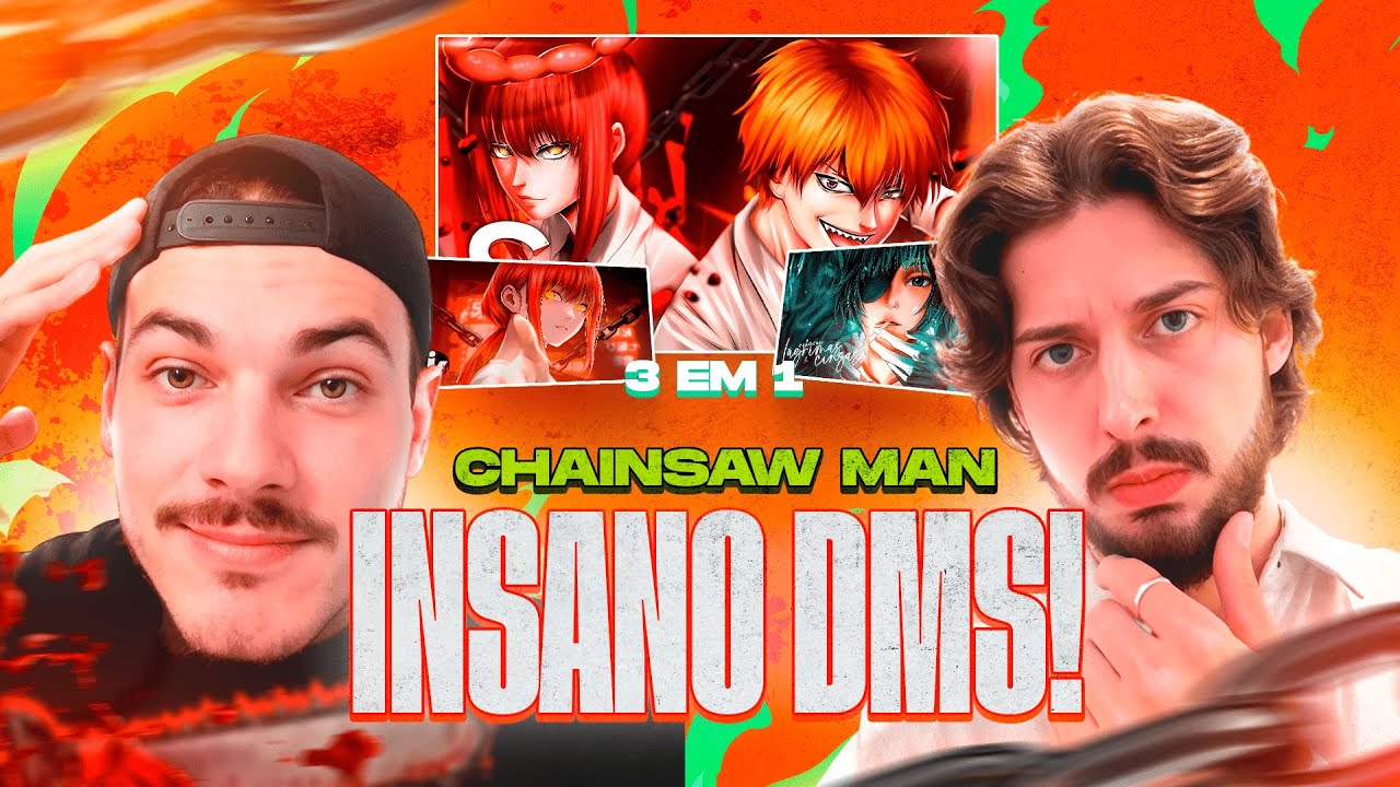 REACT 3 em 1 INSANO de Chainsaw Man | Isis Vasconcellos + Sting Raps + nikmouu