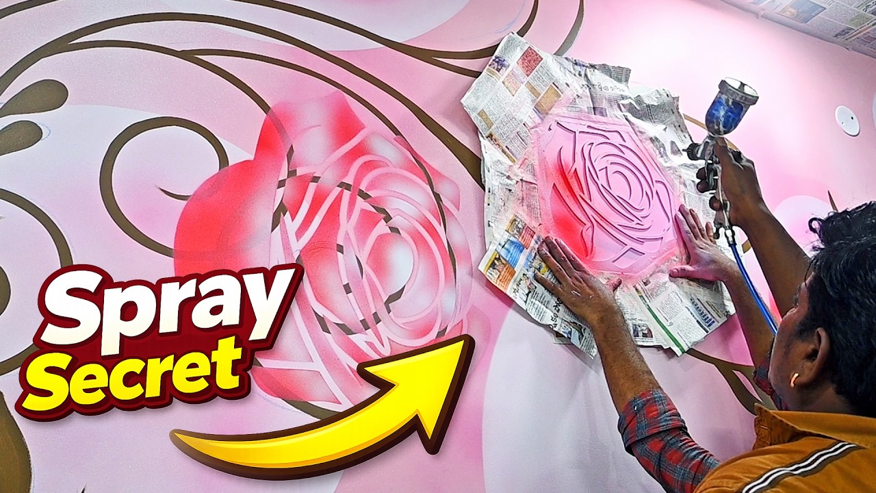 You will be amazed! Foam sheet spray painting – Beautiful wall design