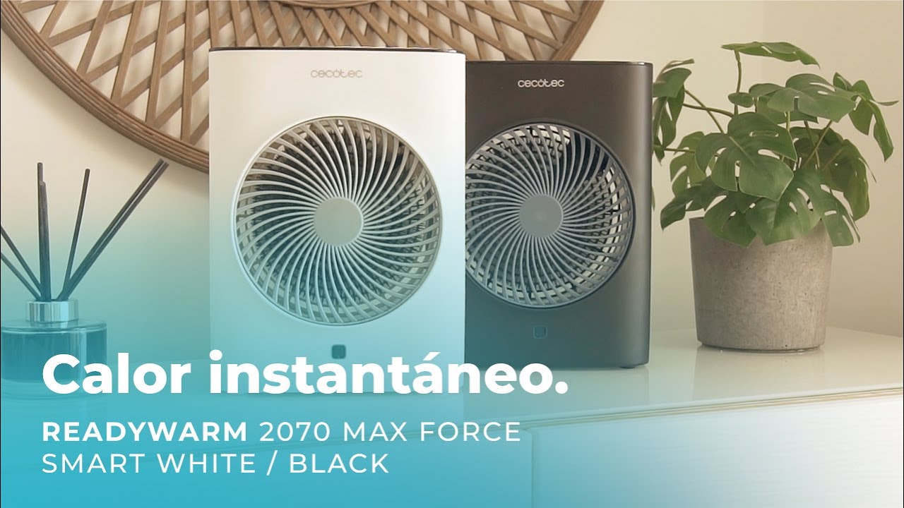 Gama termoventiladores ReadyWarm 2070 Max Force Smart - Black & White con 2000W y 2 potencias