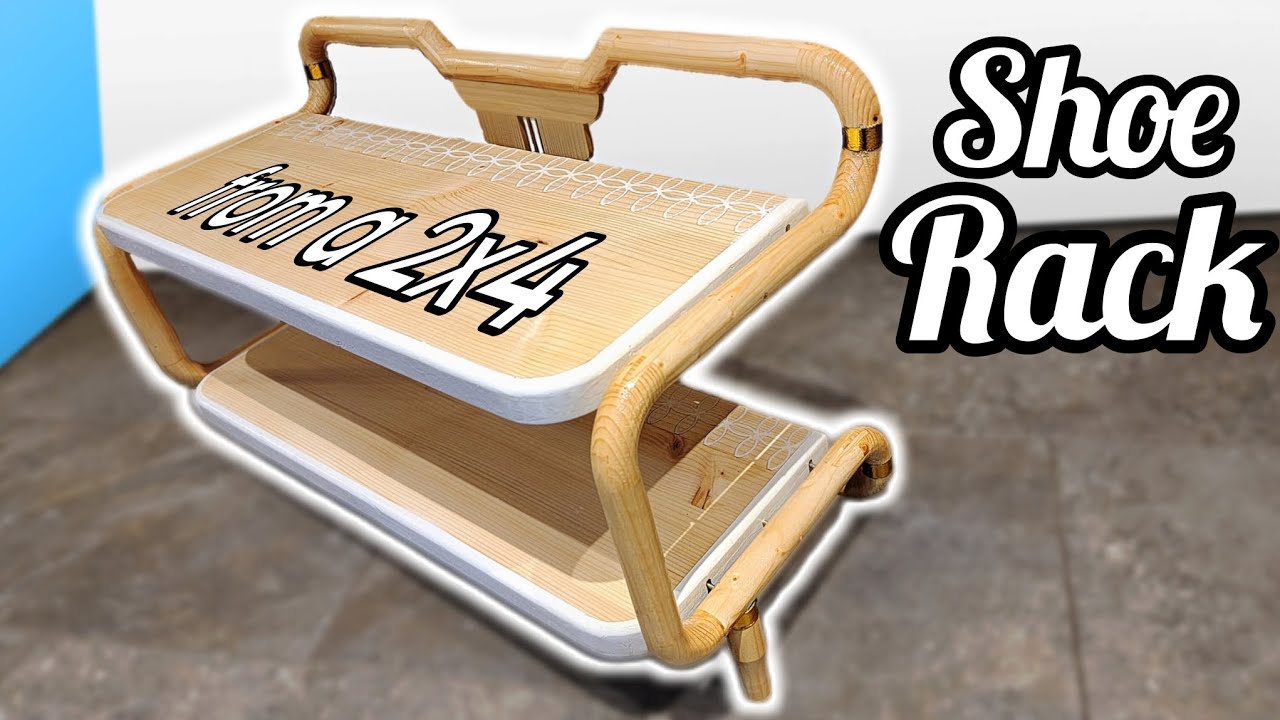 Making A Shoe Rack From A 2x4 // Woodworking
