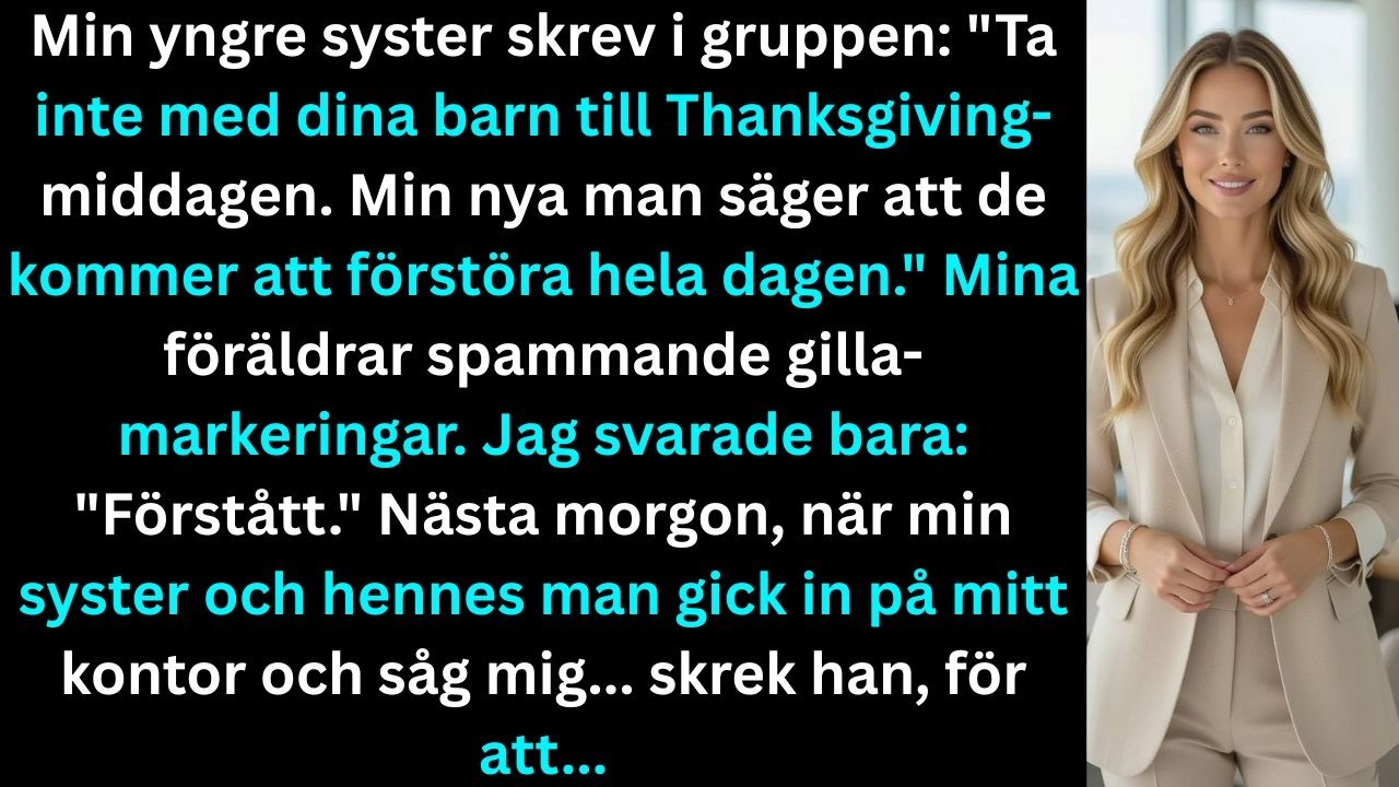 Min yngre syster skrev i gruppen: 