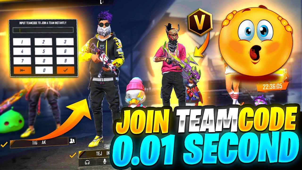 How to Join Team Codes Fast 0.01Seconds #TejIndiaGaming