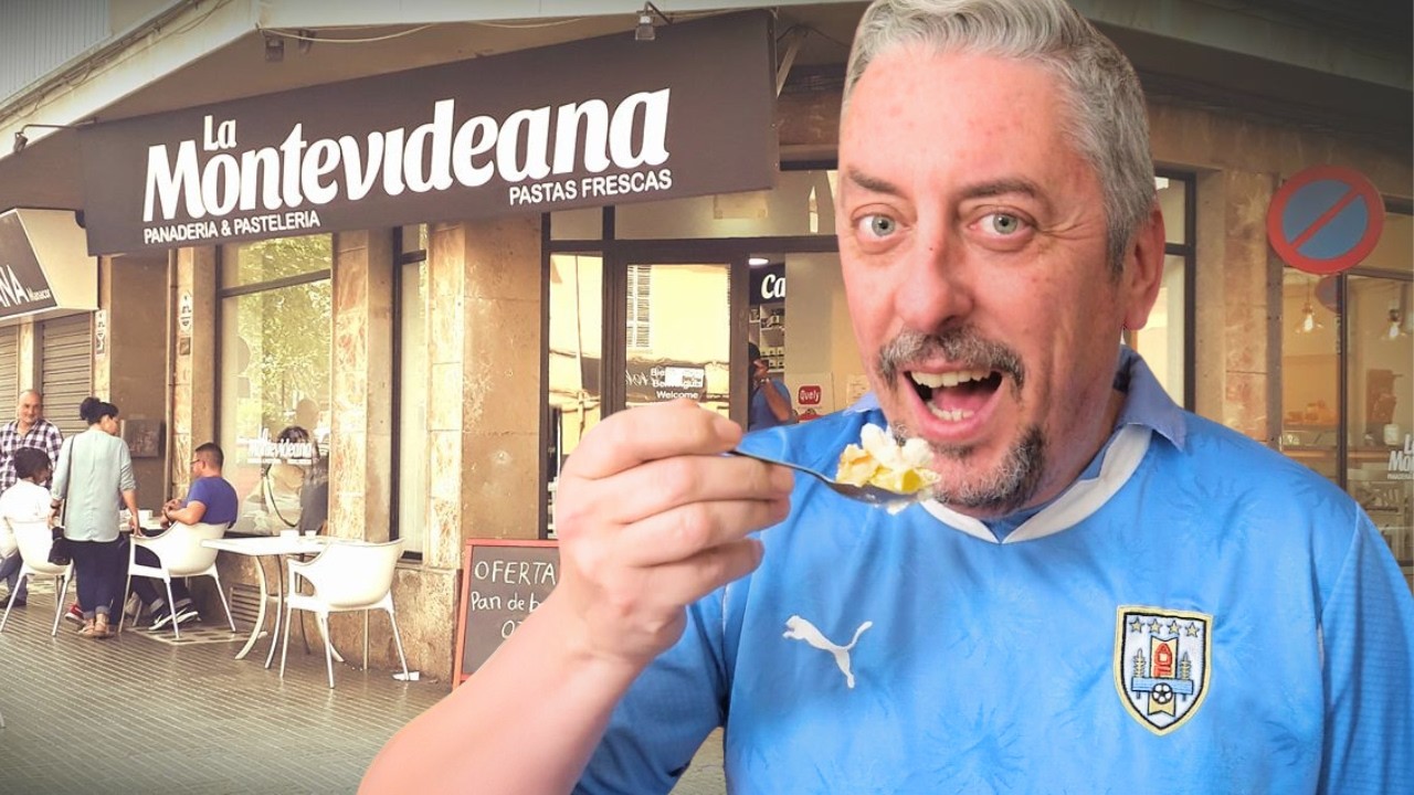 ESPAÑOL hace y prueba por PRIMERA VEZ el postre URUGUAYO 