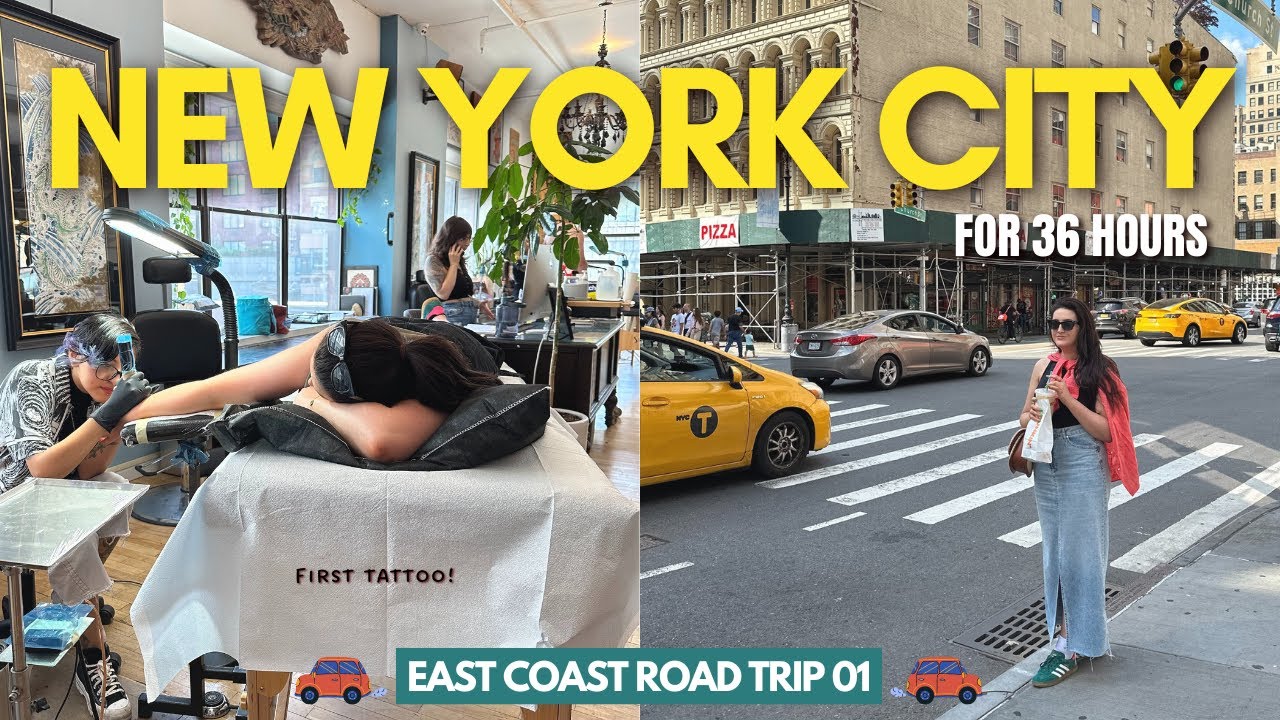 36 Hours in New York City as a Local: First Tattoo, Manhattan | USA EAST COAST ROAD TRIP VLOG 01