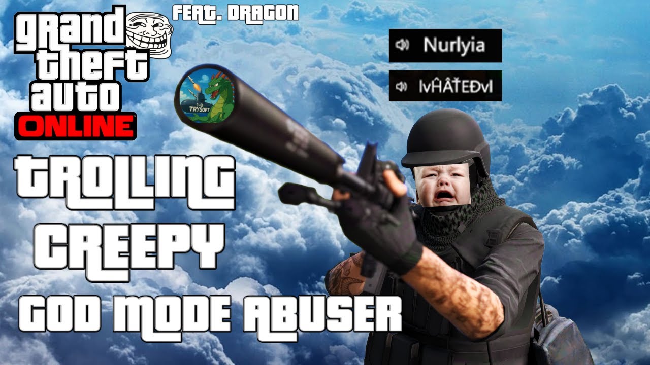 TROLLING CREEPY GOD MODE ABUSER!!! GTA ONLINE