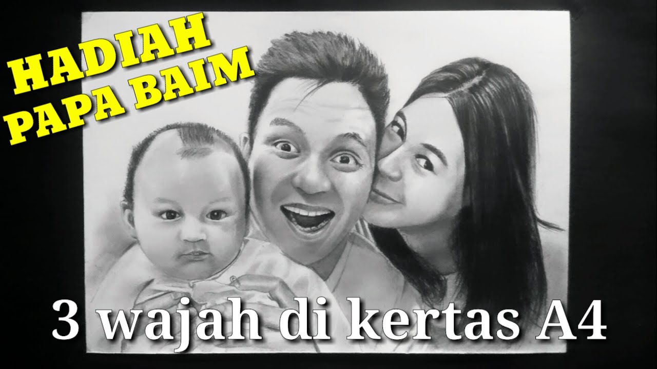 BAIM PAULA DAN KIANO TIGER WONG (BAPAU FAMILY) DI KERTAS A4