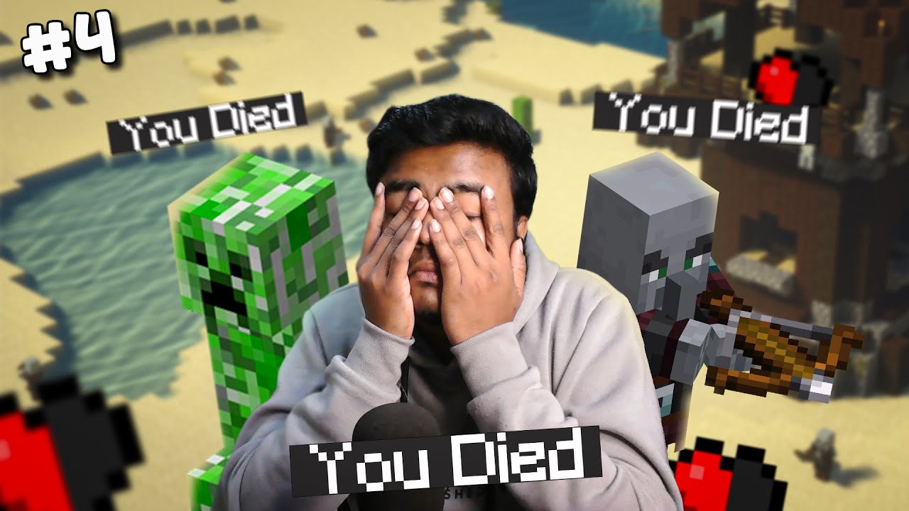 Surrounded by Creepers & Pillagers… You Died 😨 | Minecraft #4