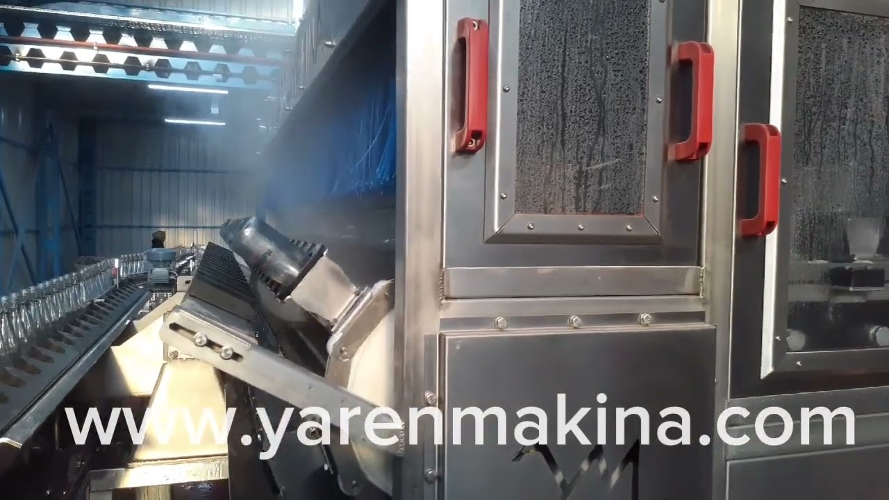 GERİ DÖNÜŞÜMLÜ CAM ŞİŞE YIKAMA MAKİNESİ/recycled glass bottle washing machine