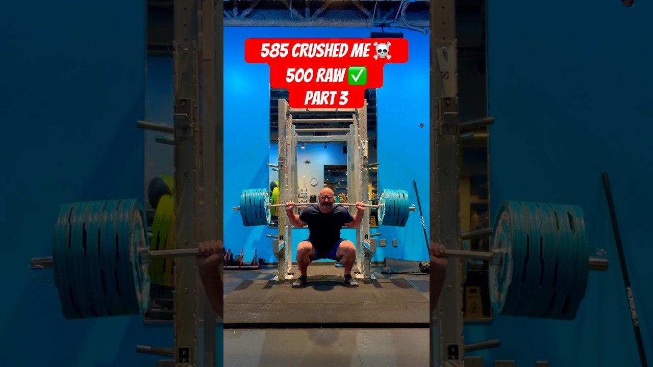 Day 43: 44 Dad 500 RAW Squat – After 585 Fail
