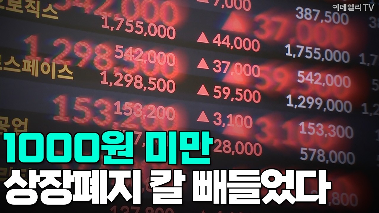 [이데일리TV NEWS] 1000원 미만 상장폐지 칼 빼들었다 #코스닥 #상폐 | 애프터마켓 (20260212)