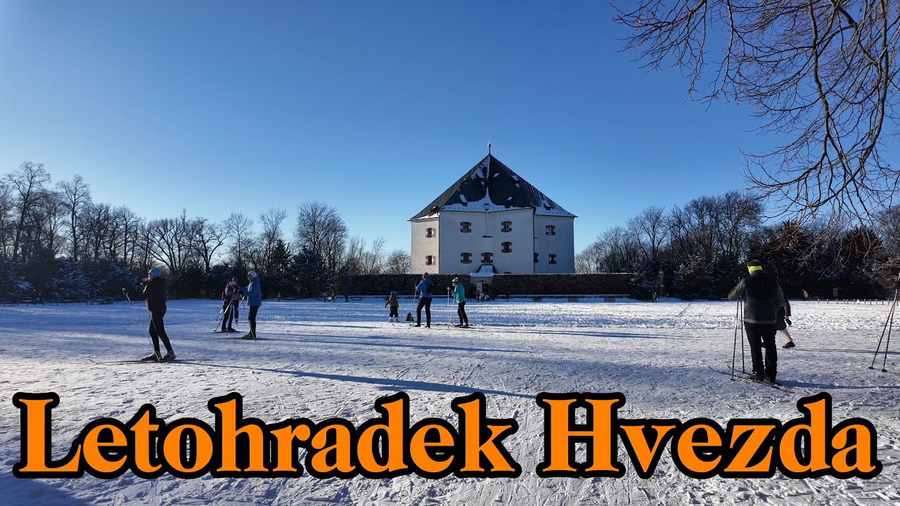 Cross-Country Skiing in Prague --- 4K60 HD Walk at Letohradek Hvezda