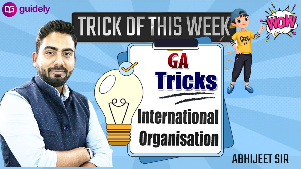 This Week’s GA Trick | International Organisation Made Easy | Abhijeet Sir