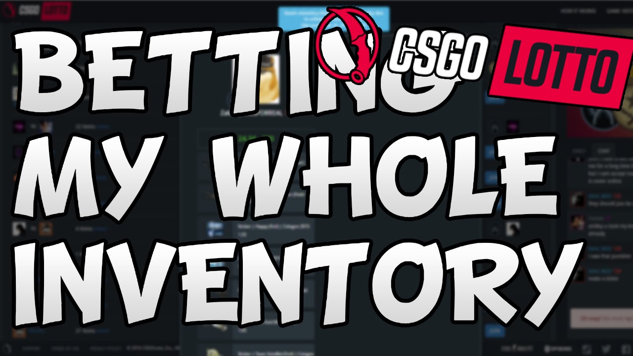 BETTING MY WHOLE INVENTORY! (CS:GO LOTTO BETTING)