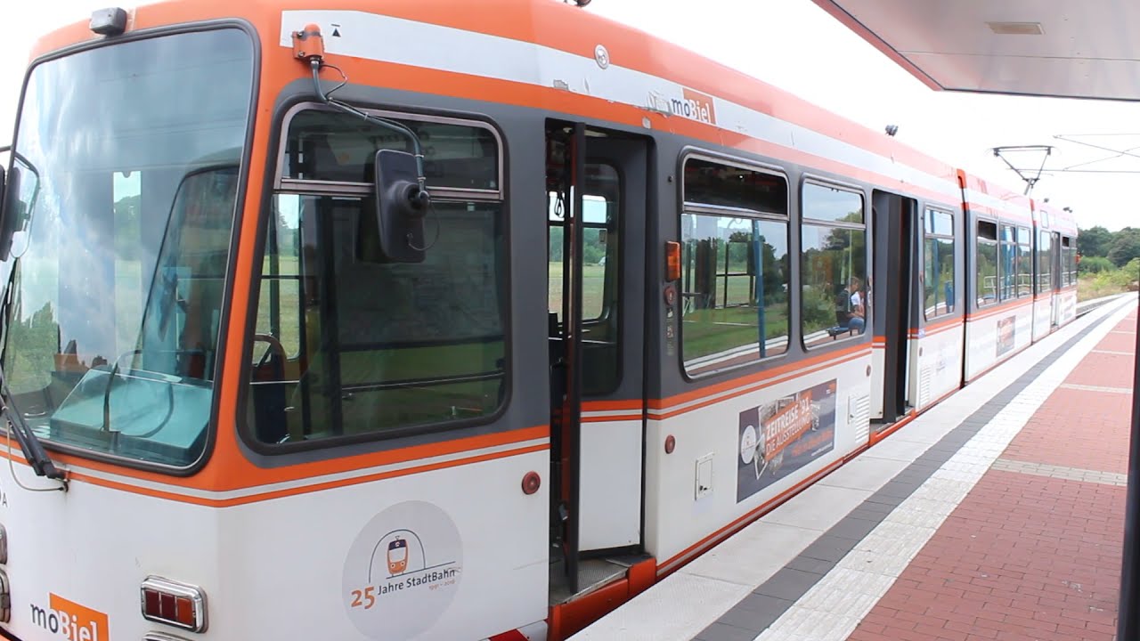 Bahn in Bielefeld - Mitfahrt im ersten Bielefelder Stadtbahnwagen M8C 516