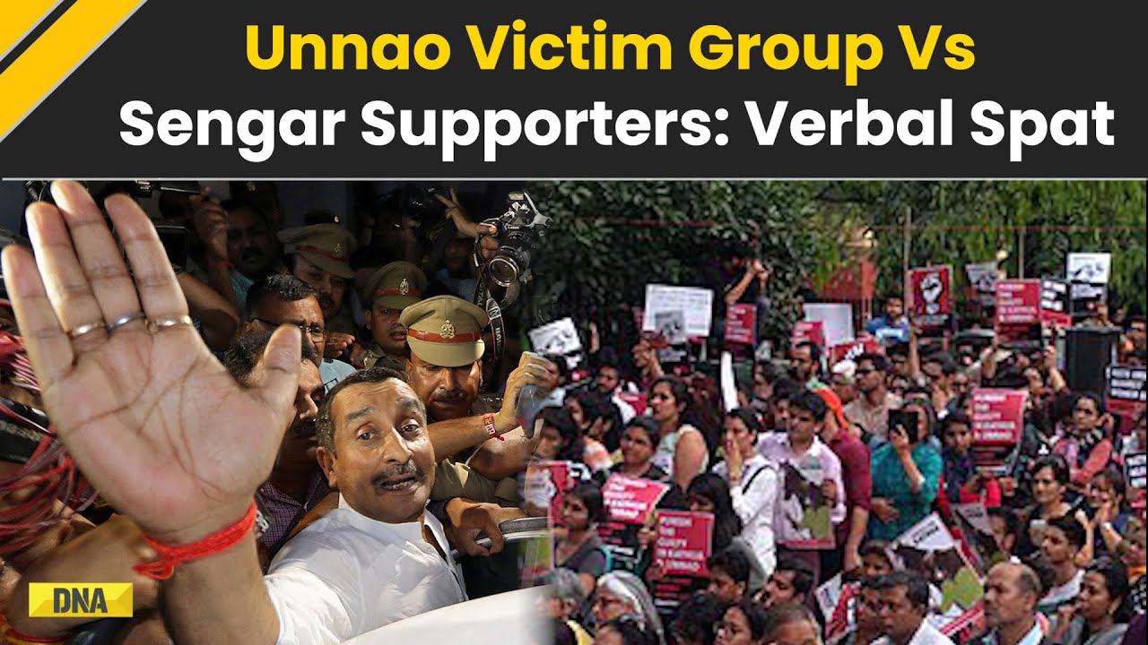Unnao R*pe Case: Verbal Spat Between Victim & Unnao Rape Convict Kuldeep Sengar Supporter Group