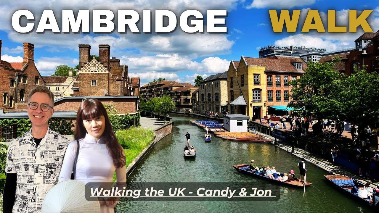 Cambridge Walking Tour 4K 🇬🇧 - Historic Colleges & City Streets | Walking the UK