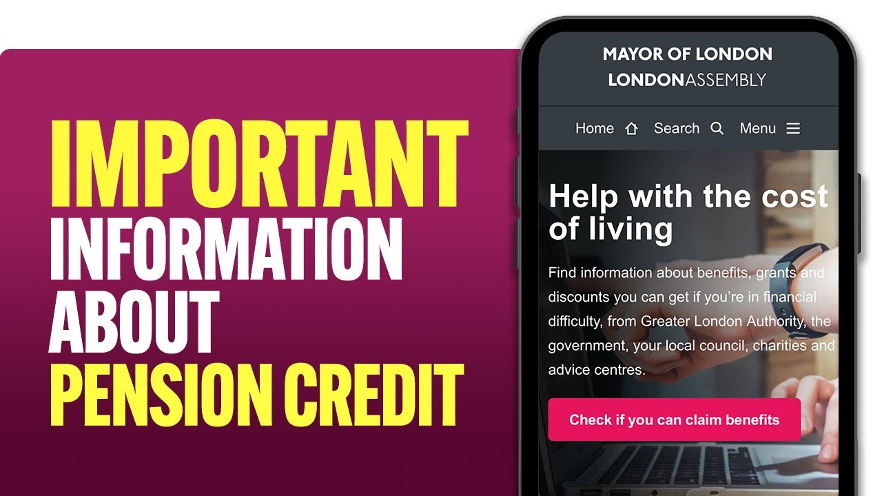 Make Sure You Claim Your Pension Credit | Important Message From The Mayor of London