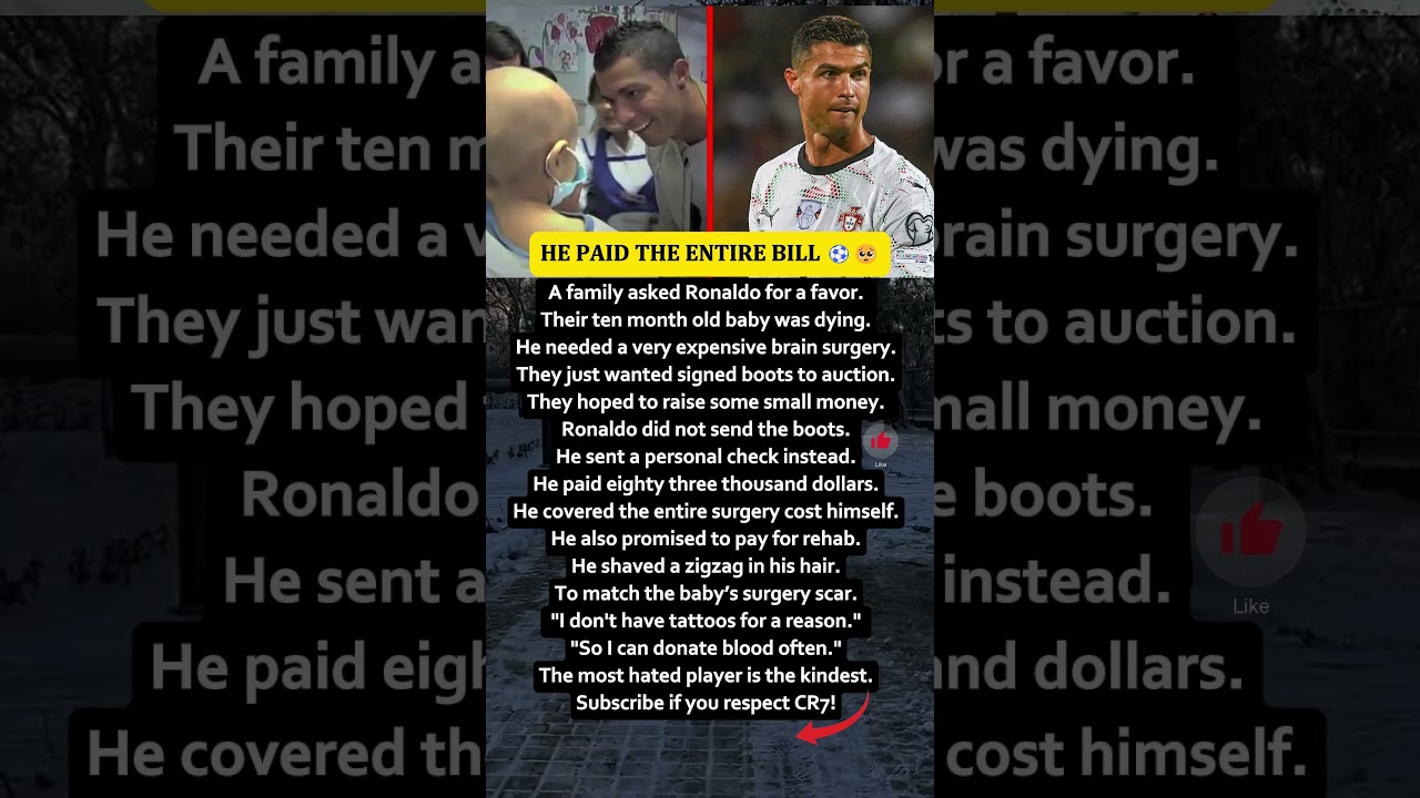 Ronaldo Paid for a Baby’s Life... ⚽️😭 